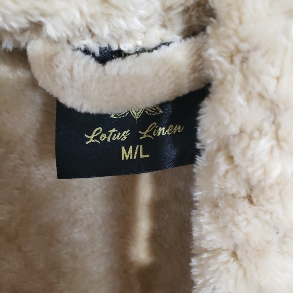 LOTUS LINEN Women Soft Plush Robes Luxury Fluffy Robe M/L - Picture 3 of 7